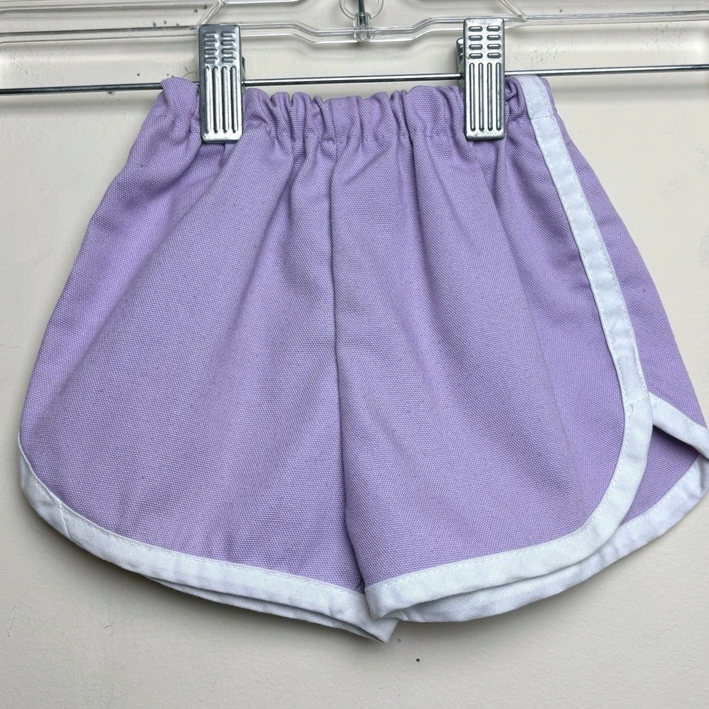 VTG Health-Tex Baby Short Athletic Shorts 6 Months Purple And White